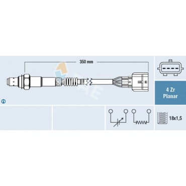 Sonde Lambda Pour Renault Espace IV Laguna III 8200632571