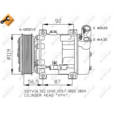 Compresseur de Clim Pour Peugeot Fiat Alfa Romeo Citroën 6453YL 71789360 6453YN