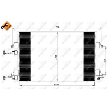 Condenseur de Clim Pour Renault Espace IV 8200332851 8660003448