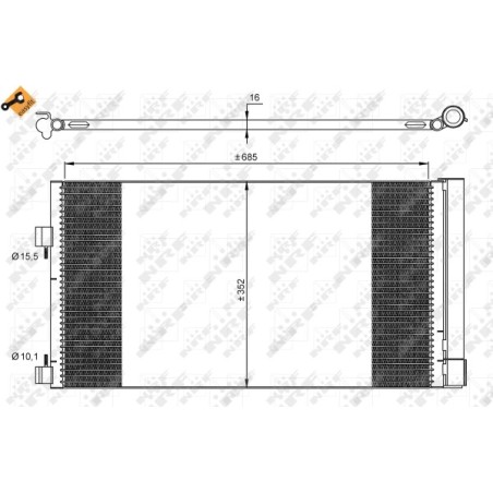 Condenseur de Clim Pour Renault Laguna III Latitude 8660003628 921000002R