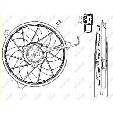 Ventilateur de Radiateur Moteur Pour Peugeot 206 1253C9 1253E0 1253R7 125487