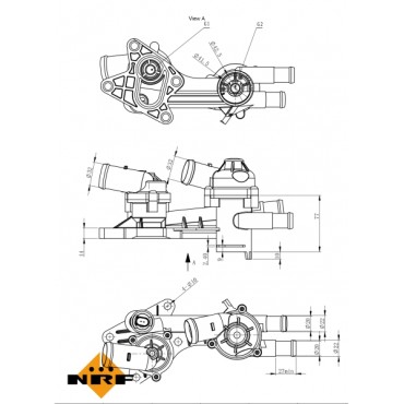 Boitier Thermostat d'Eau Pour Peugeot Fiat Ford Citroën 1336Z4 9657182080