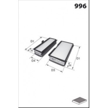 Filtre Habitacle Pour Peugeot Fiat Citroën Lancia 6441EL 1475478080 6441EN