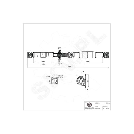Arbre de Transmission Longitudinal Pour VW Crafter 30-35 Mercedes-Benz Sprinter
