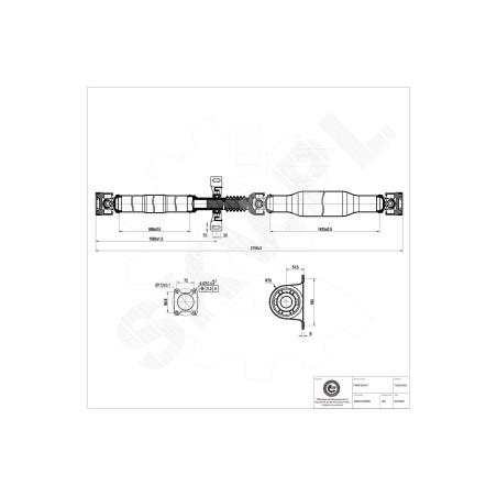 Arbre de Transmission Longitudinal Pour Mercedes-Benz Sprinter