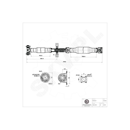 Arbre de Transmission Longitudinal Pour VW Crafter 30-35 30-50 2E0521101CB