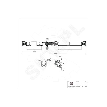 Arbre de Transmission Longitudinal Pour VW Crafter 30-35 Mercedes-Benz Sprinter