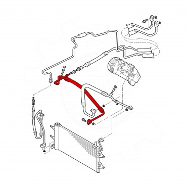 Tuyau de Clim Pour VW FOX Polo Seat Skoda Fabia I 6Q0820744F, 6Q0820744BD