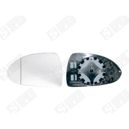 Verre de Rétroviseur Gauche Pour Opel Corsa D Camionnette - 3/5 Portes 1426555