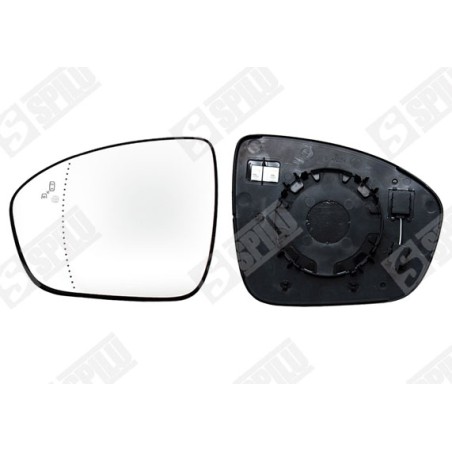 Verre de Rétroviseur Gauche Pour Renault Captur II Mitsubishi ASX 963668349R