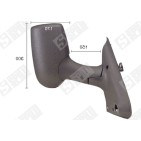Rétroviseur Droit Pour Ford Transit Autobus/Autocar Camionnette 1821779 4643394