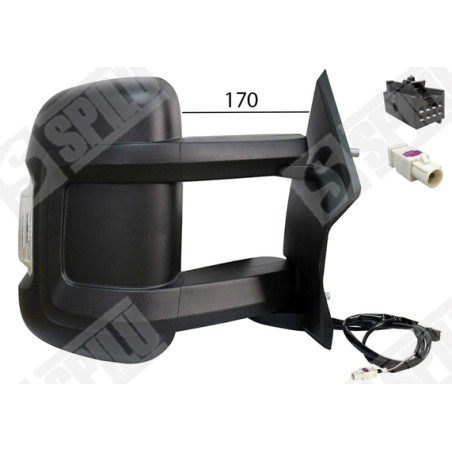 Rétroviseur Droit Pour Peugeot Fiat Ducato Autobus/Autocar Citroën 8153 X2