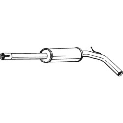 Silencieux d'échappement Central Pour VW Polo 6N0253209J JZW253209Q