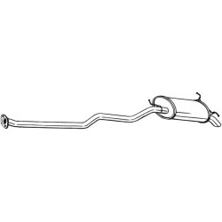 Silencieux d'échappement Arrière Pour Hyundai Santa Fé I 2870026500