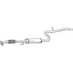 Silencieux d'échappement Central Pour Fiat Doblo 46843506