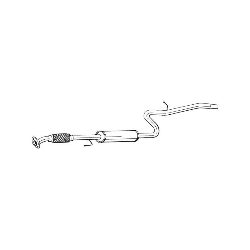 Silencieux d'échappement Central Pour Fiat Doblo 46843506