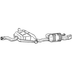 Silencieux d'échappement Arrière Pour Fiat Barchetta 7768951