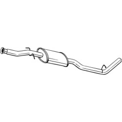 Silencieux d'échappement Central Pour Renault Kangoo Express 8200064171