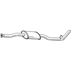 Silencieux d'échappement Central Pour Renault Kangoo Express Nissan