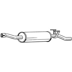 Silencieux d'échappement Central Pour MERCEDES Sprinter 3,5-T Autobus/Autocar