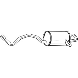 Silencieux d'échappement Arrière Pour Renault Megane II 8200189574