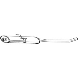 Silencieux d'échappement Central Pour Peugeot Fiat Citroën Lancia 171743