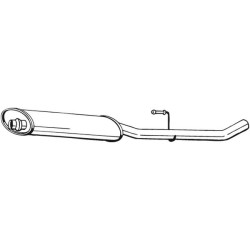 Silencieux d'échappement Central Pour Peugeot Fiat Citroën Lancia 1717J6