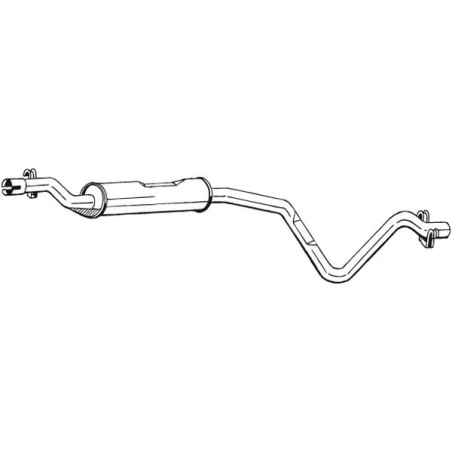 Silencieux d'échappement Central Pour VW Golf I Cabriolet Jetta 161253209A