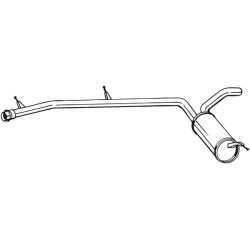 Silencieux d'échappement Central Pour Peugeot Fiat Citroën 173057 9661845180