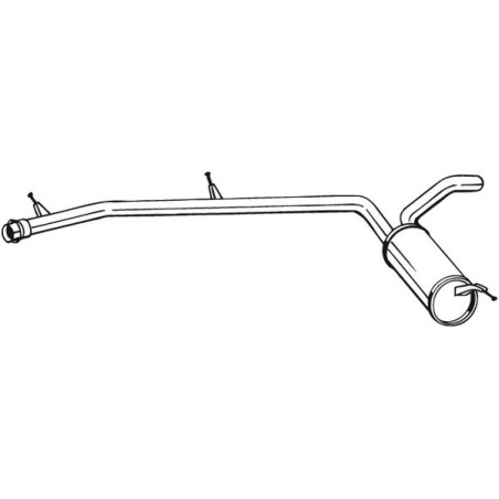Silencieux d'échappement Central Pour Peugeot Fiat Citroën 173057 9661845180