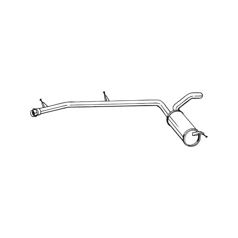 Silencieux d'échappement Central Pour Peugeot Fiat Citroën 173057 9661845180