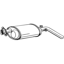 Silencieux d'échappement Arrière Pour Renault 6006000552