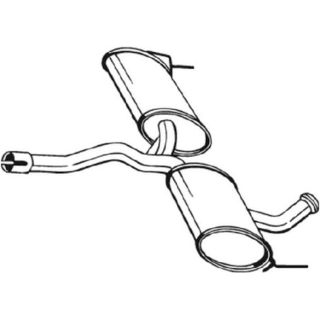 Silencieux d'échappement Central Pour Renault Laguna I Grandtour 7700840236