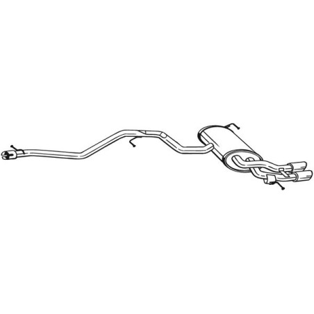 Silencieux d'échappement Arrière Pour VW Tiguan 5N0253609AE 5N0253609AT