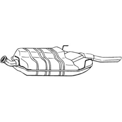 Silencieux d'échappement Arrière Pour Saab 9-3 Cabriolet 900 II 4896262