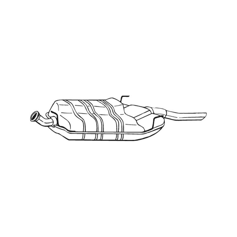Silencieux d'échappement Arrière Pour Saab 9-3 Cabriolet 900 II 4896262