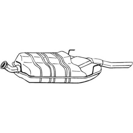 Silencieux d'échappement Arrière Pour Saab 9-3 Cabriolet 900 II 4896254