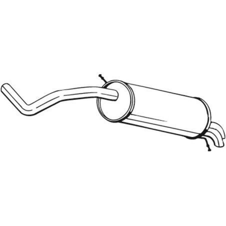 Silencieux d'échappement Arrière Pour VW Seat Skoda JZW253609AG 6Q6253609AE