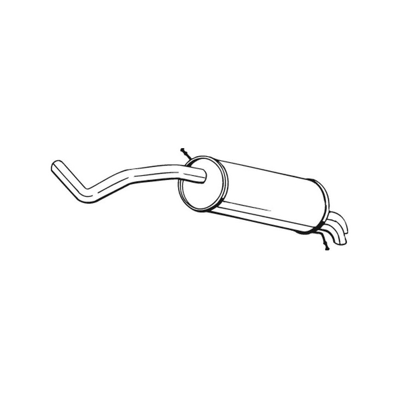 Silencieux d'échappement Arrière Pour VW Seat Skoda JZW253609AG 6Q6253609AE