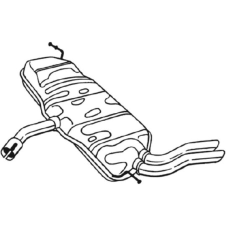 Silencieux d'échappement Arrière Pour Seat Altea Leon 5P0253181AA 5P0253181BB