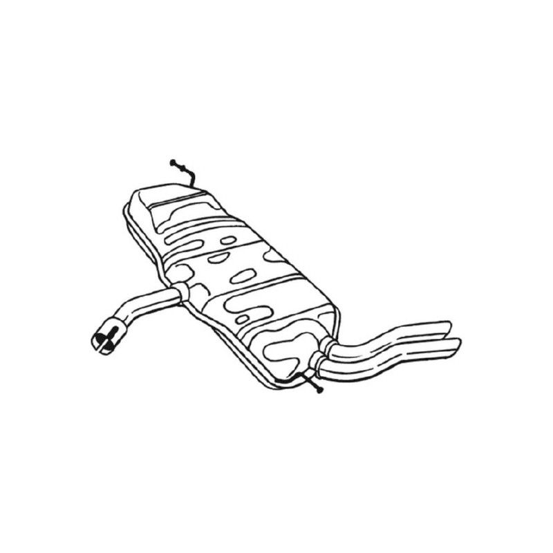 Silencieux d'échappement Arrière Pour Seat Altea Leon 5P0253181AA 5P0253181BB