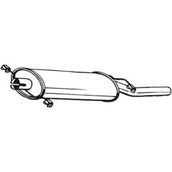 Silencieux d'échappement Arrière Pour VW Golf I Cabriolet 155253609A