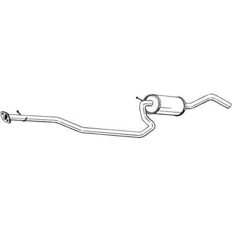 Silencieux d'échappement Central Pour Ford Fiesta IV Mazda 121 III