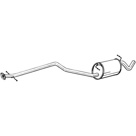 Silencieux d'échappement Central Pour Ford Tourneo Connect Transit 4420836