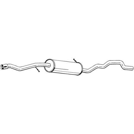 Silencieux d'échappement Central Pour VW Sharan Seat Ford 1.9 TDI 1.9 TDi