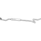 Silencieux d'échappement Central Pour Peugeot 207 1717GG