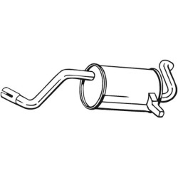 Silencieux d'échappement Arrière Pour Renault Clio III 8200881478