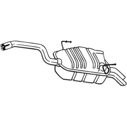 Silencieux d'échappement Arrière Pour Peugeot 807 Fiat Citroën Lancia 1730P0