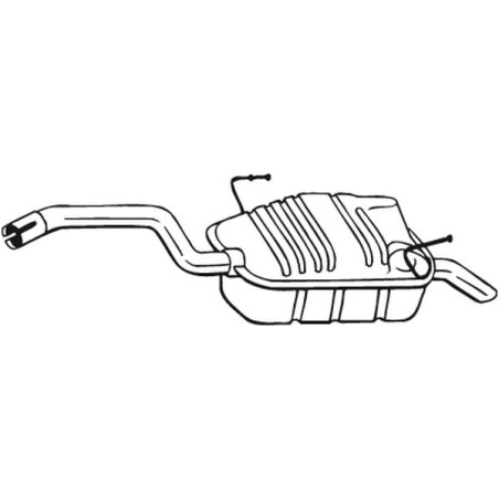 Silencieux d'échappement Arrière Pour Peugeot Citroën C8 Lancia 1730N9 1726LX