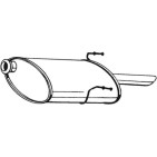 Silencieux d'échappement Arrière Pour Peugeot 406 1726HZ 1726P8